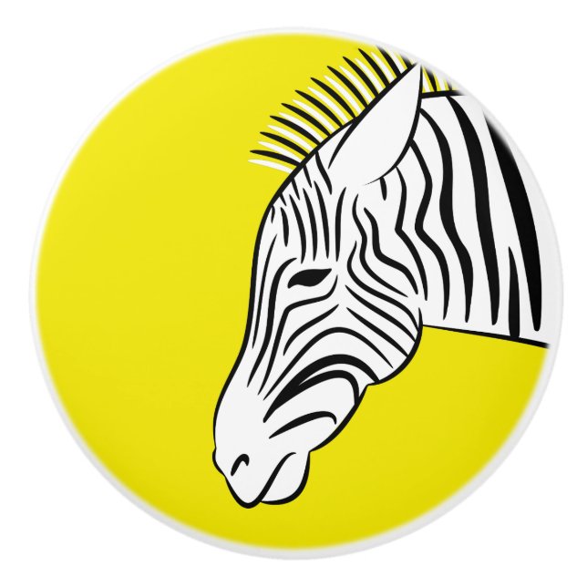 Zebra Ceramic Knob (Front)