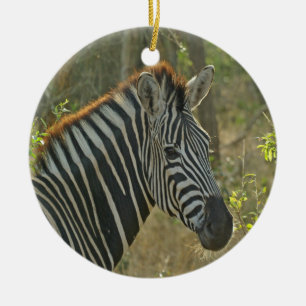 Zebra Ceramic Ornament