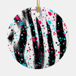 Zebra Ceramic Ornament