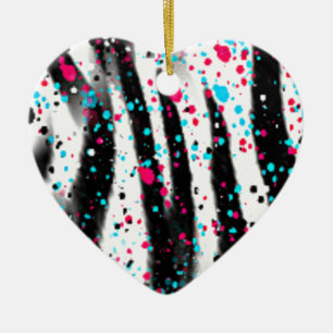 Zebra Ceramic Ornament