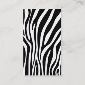 Zebra & Chandelier Business Card (Back)