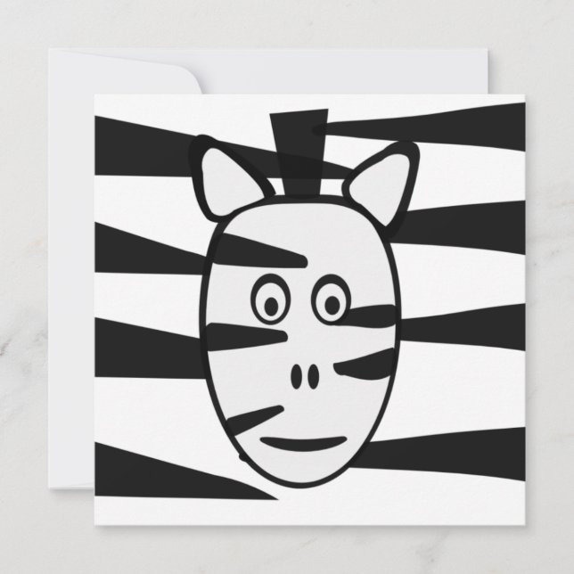 Zebra Children's Birthday Party Invitations (Front)