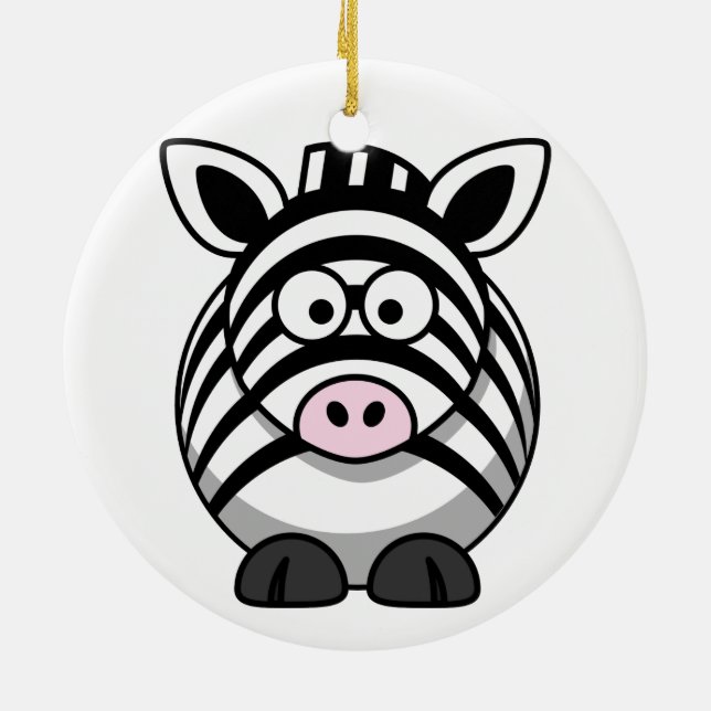 Zebra Christmas Ornament (Back)