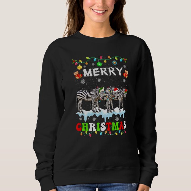 Zebra Christmas Squad Xmas Women Men Kids Sweatshirt (Front)