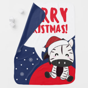 Zebra Christmas Zebras Winter Animals Baby Blanket