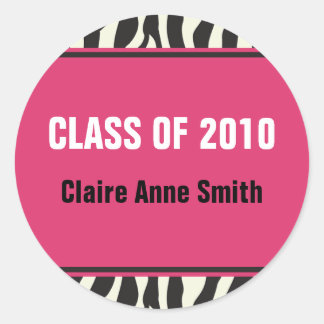 Zebra Classic Round Sticker