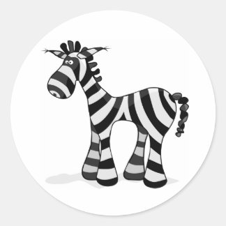 zebra classic round sticker