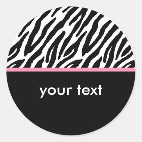 Zebra Classic Round Sticker
