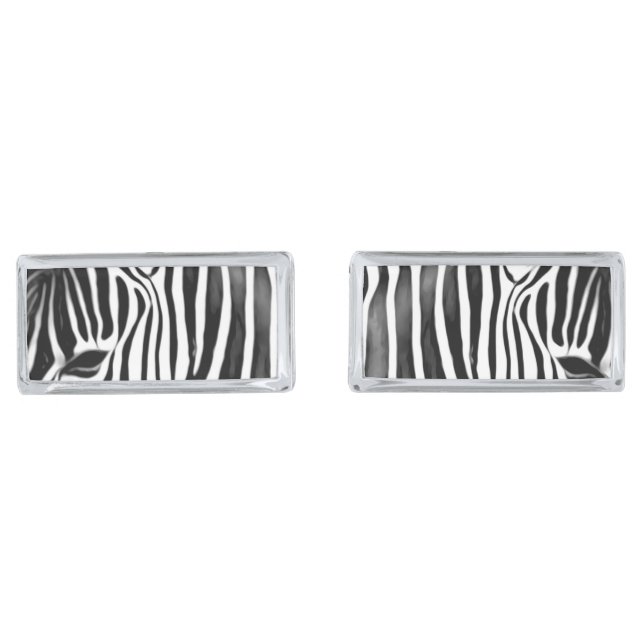 Zebra close up cufflinks (Front)