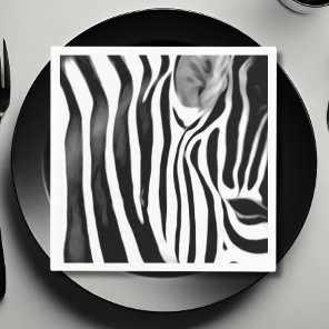Zebra close up print   napkins