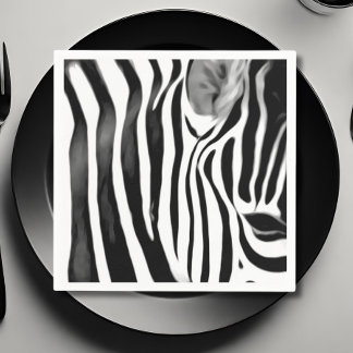 Zebra close up print napkins