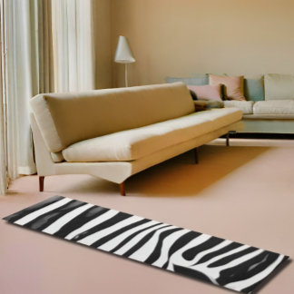 Zebra close up print runner