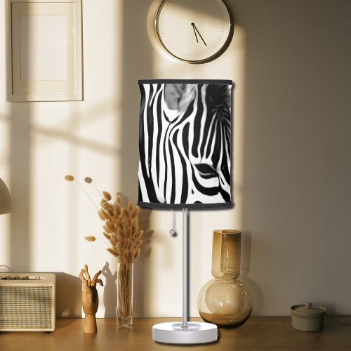 Zebra close up print  table lamp