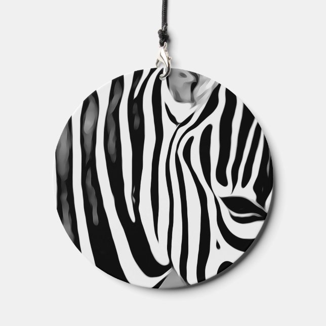 Zebra Close-Up Print Wind Chime (Front)