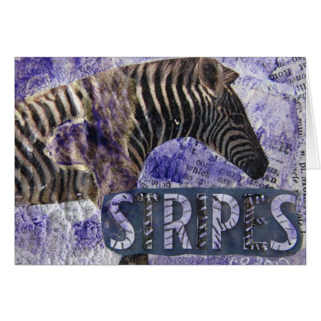 Zebra Collage Cards (Front Horizontal)