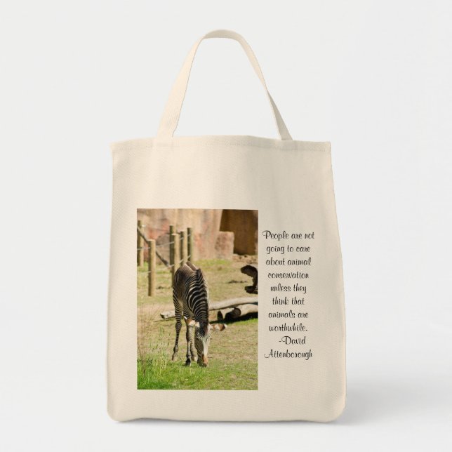 zebra conservation tote bag (Front)