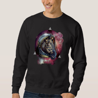 Zebra Cosmic Zebra Zebra Astronaut Space Sweatshirt