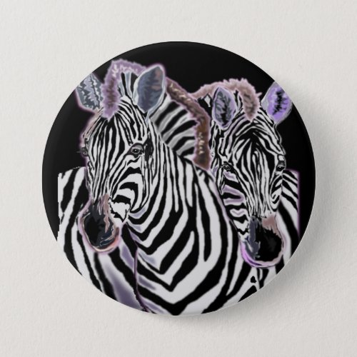 Zebra Couple Family Button