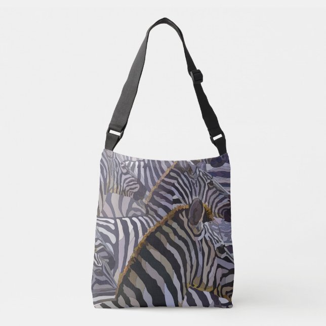 Zebra - Crossbody Totebag Crossbody Bag (Front)
