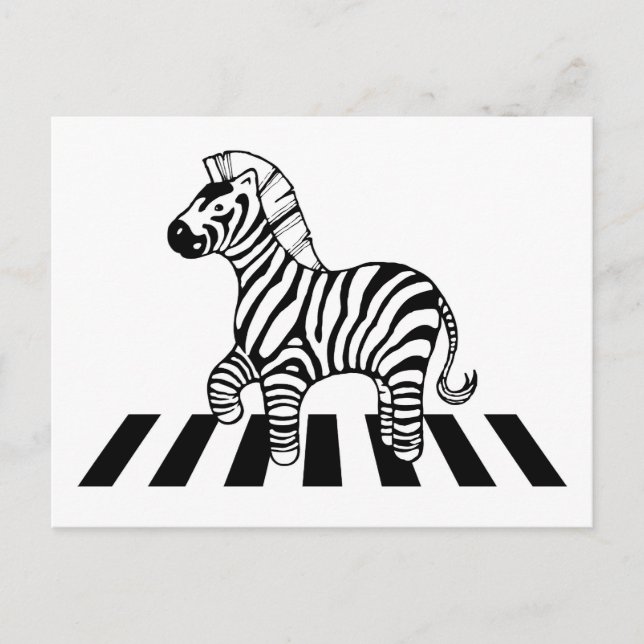 Zebra Crossing Postcard (Front)