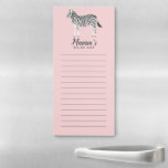 Zebra Custom Grocery Shopping To-DO List Magnetic Notepad<br><div class="desc">Make your shopping lists in style with this customizable grocery shopping or to-do list notepad. Change the text to suit your needs. Keep or delete the lines too. Check my shop for more!</div>