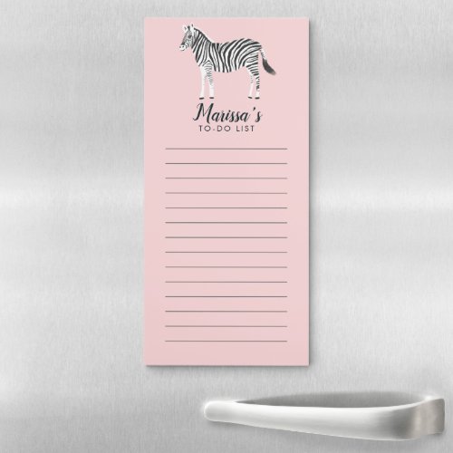 Zebra Custom Grocery Shopping To_DO List Magnetic Notepad