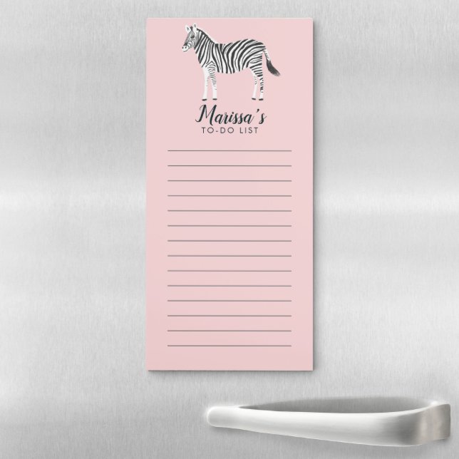 Zebra Custom Grocery Shopping To-DO List Magnetic Notepad (In Situ)