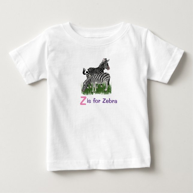 Zebra Cute Animal Girls  Baby T-Shirt (Front)
