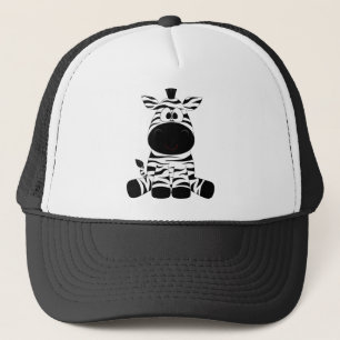 Zebra Cute Animal Stripes Jungle Safari Whimsical Trucker Hat