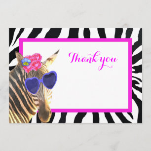 Zebra cute safari animal fashion thank you