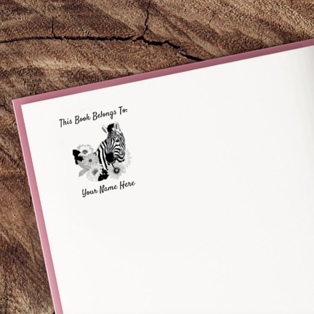 Zebra Daisies Blue Rubber Stamp (Creator Uploaded)