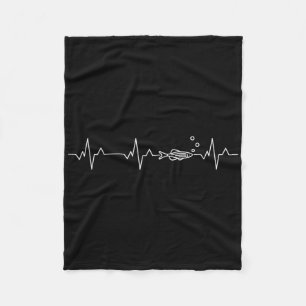 Zebra Danio Fish Heartbeat - Zebrafish Danio Rerio Fleece Blanket