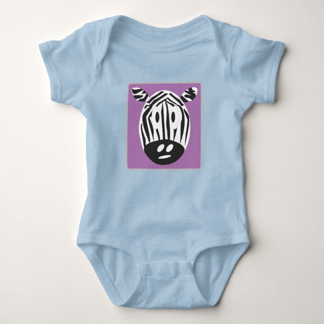 Zebra Design Baby Bodysuit (Front)