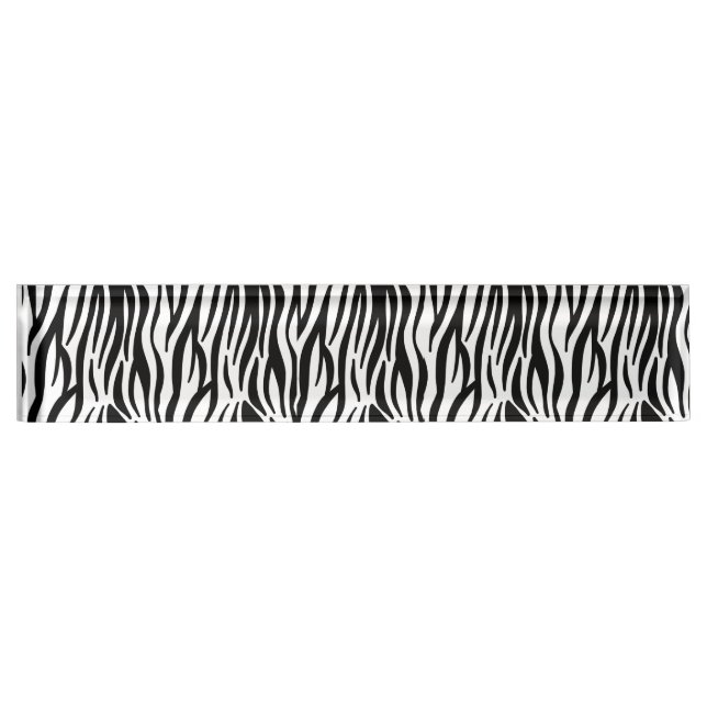 Zebra Desk Name Plate (Front)