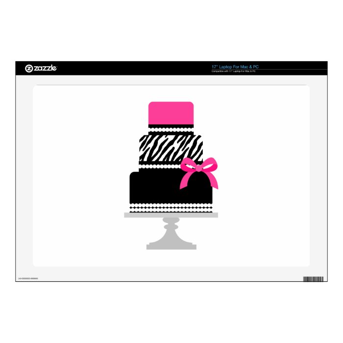 Zebra Diva Cake Skins For 17" Laptops