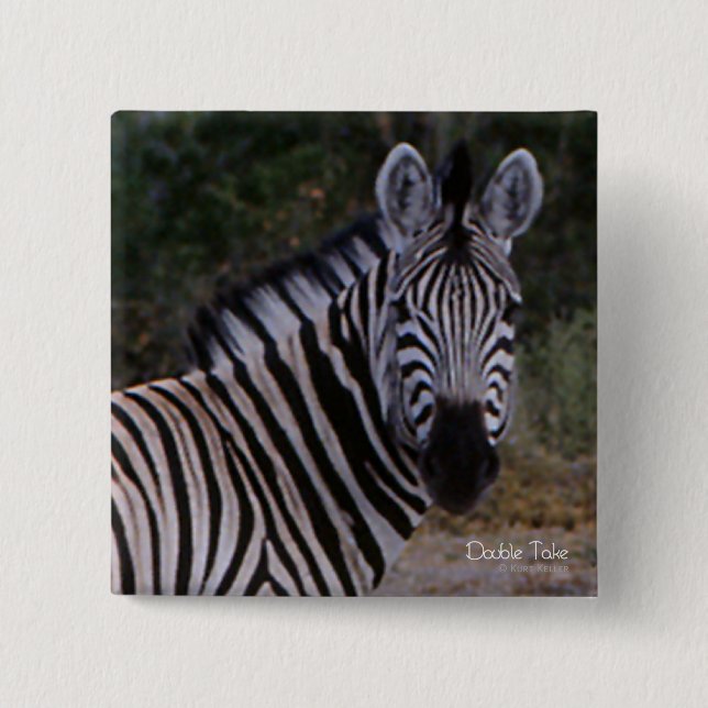 Zebra Double Take Photo Button (Front)