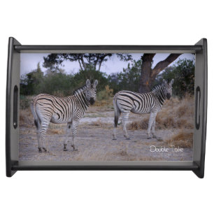 Zebra Double Take Photo Serving Tray