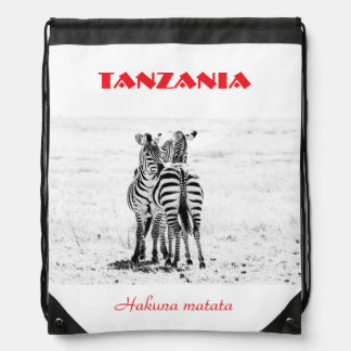Zebra Drawstring Bags