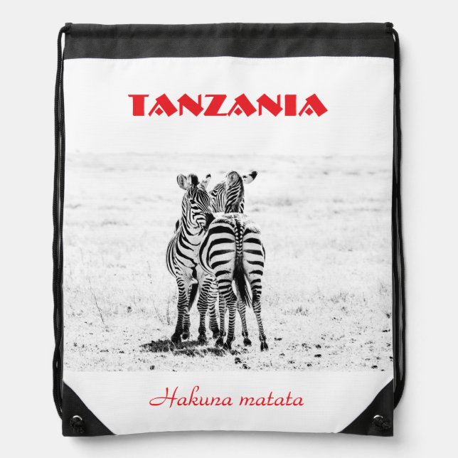 Zebra Drawstring Bags (Front)