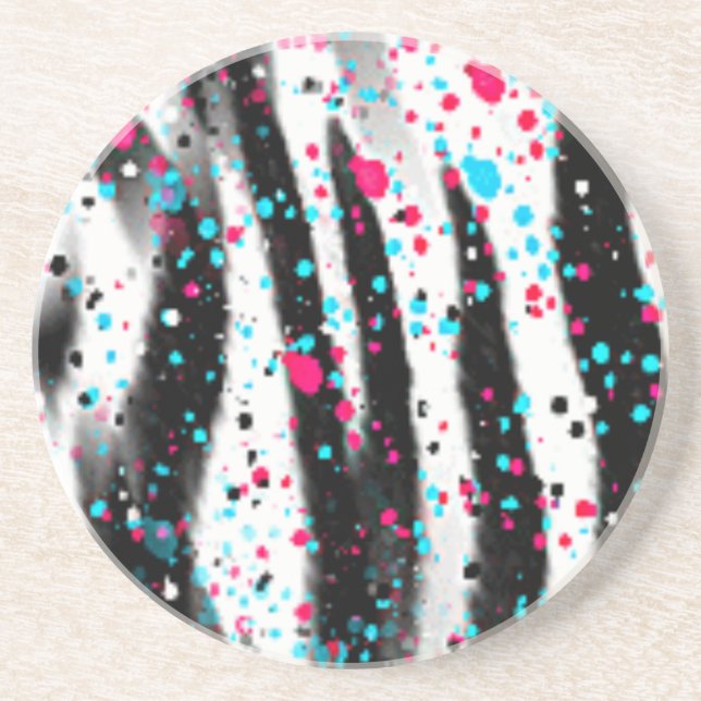 Zebra Drink Coaster (Front)
