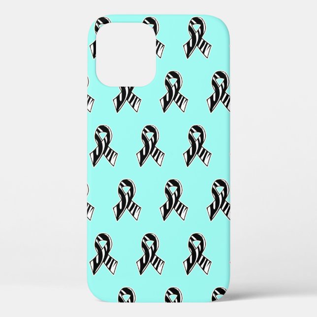 Zebra Ehlers-Danlos Syndrome EDS Awareness Ribbon Case-Mate iPhone Case (Back)