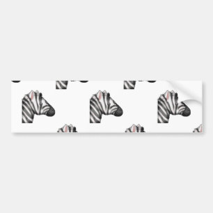 zebra emoji bumper sticker
