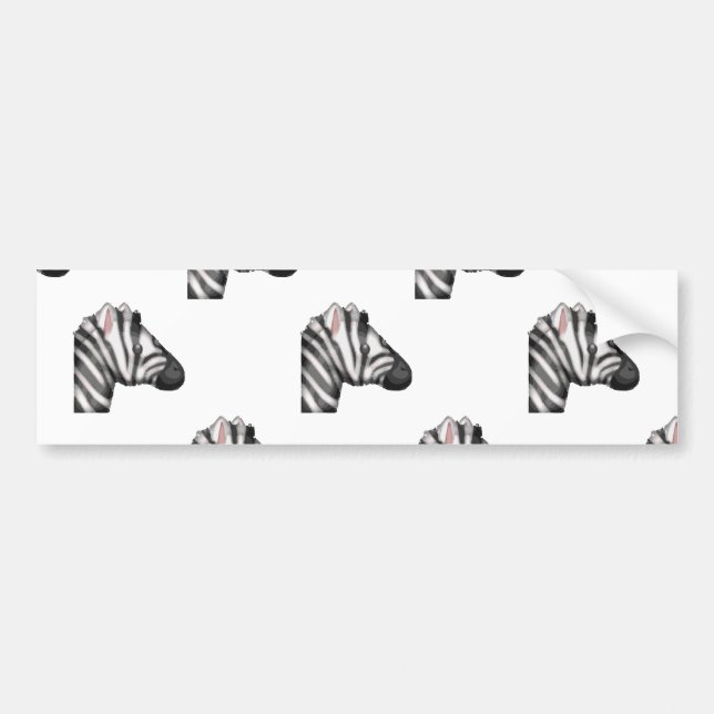 zebra emoji bumper sticker (Front)