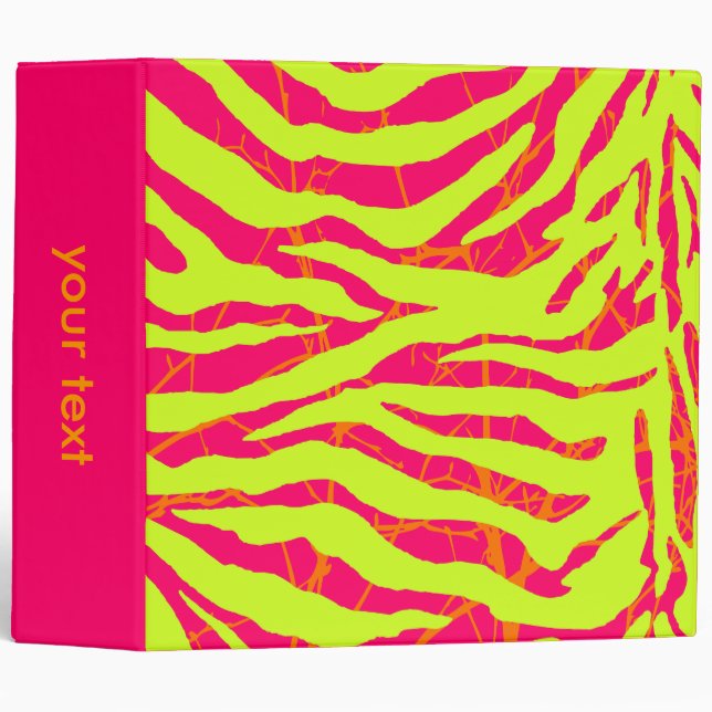 Zebra en retro 3 ring binder (Front/Spine)