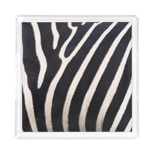 Zebra Essence Authentic Skin Pattern Acrylic Tray