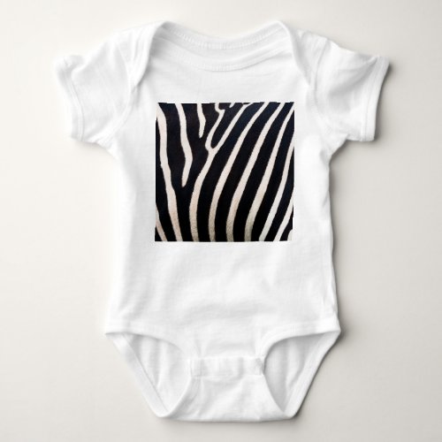 Zebra Essence Authentic Skin Pattern Baby Bodysuit