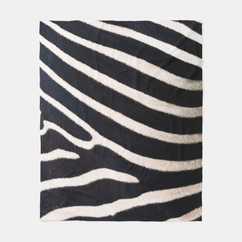 Zebra Essence Authentic Skin Pattern Fleece Blanket