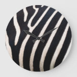 Zebra Essence: Authentic Skin Pattern Large Clock