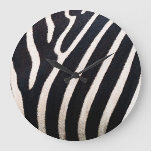 Zebra Essence Authentic Skin Pattern Large Clock