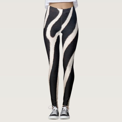 Zebra Essence Authentic Skin Pattern Leggings